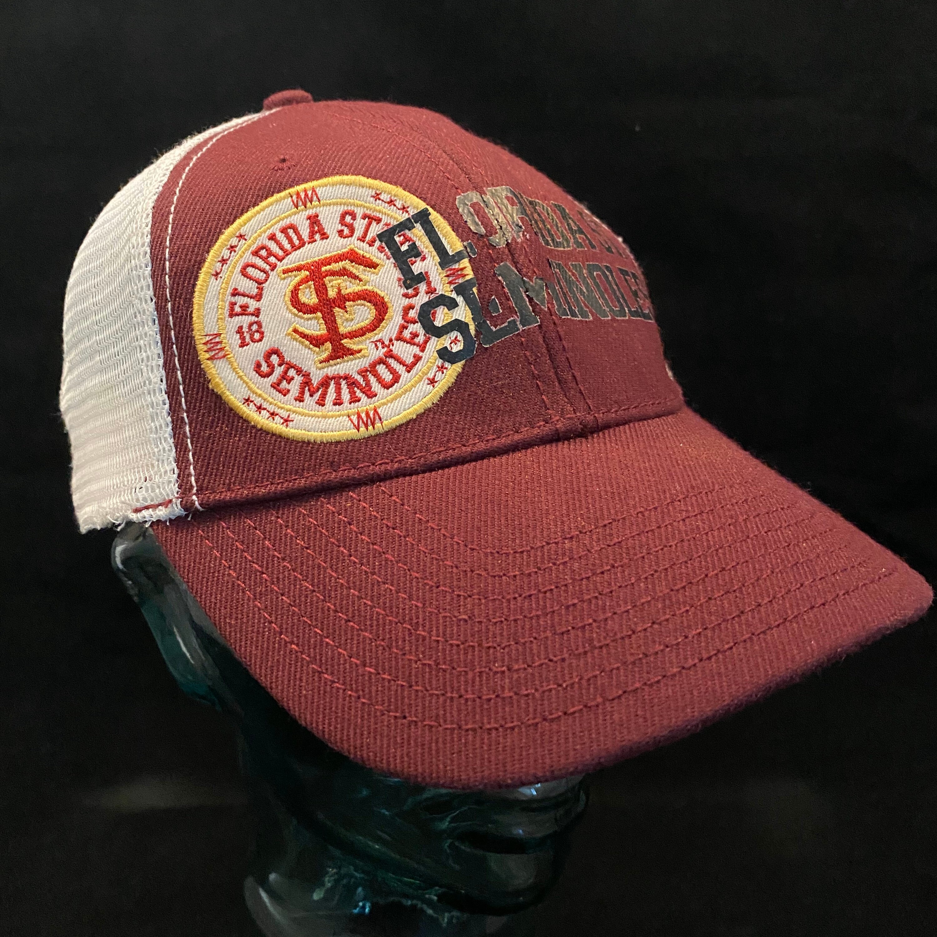 Vintage Florida State Seminoles Mesh SnapBack Baseball Cap Hat (One Size Fits All)