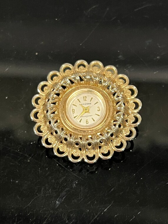 Vintage Lucerne Swiss Gold Ladies Pendant Watch Charm Etsy