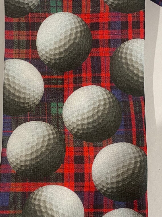 Vintage Plaid Balls Golf Full Length 