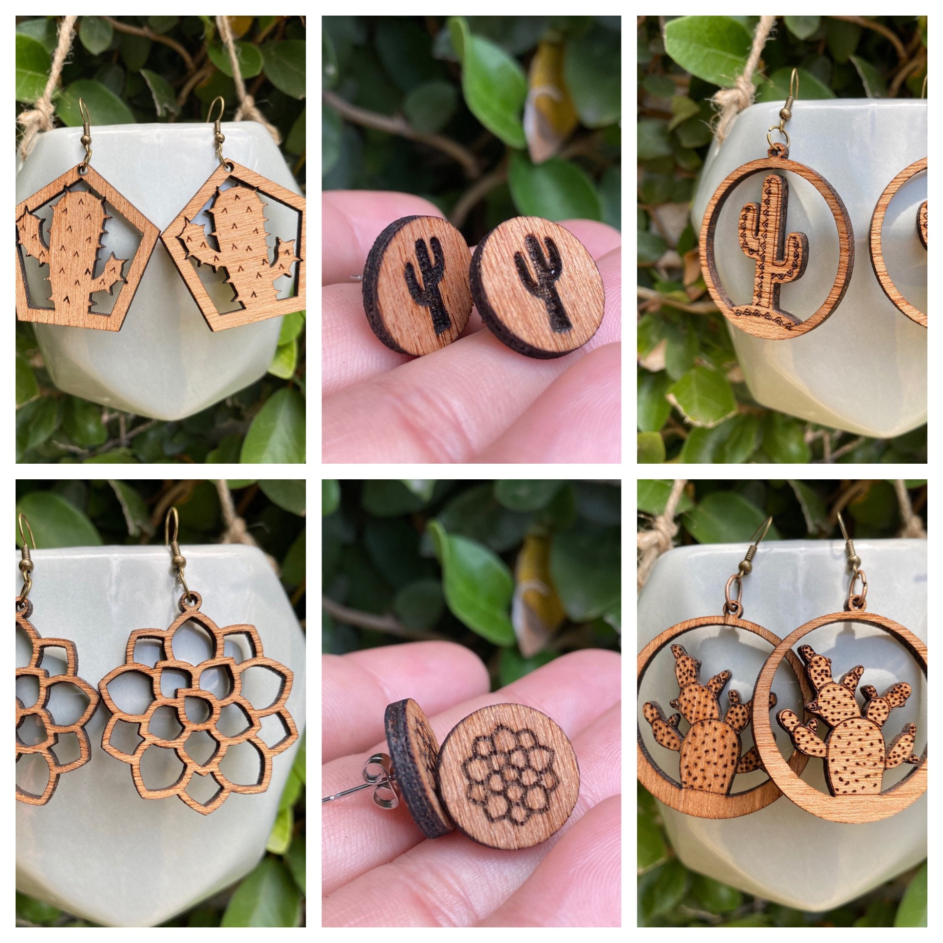 Laser cut hotsell wood earrings wholesale