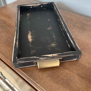 Black Distressed Tray - Free Shipping