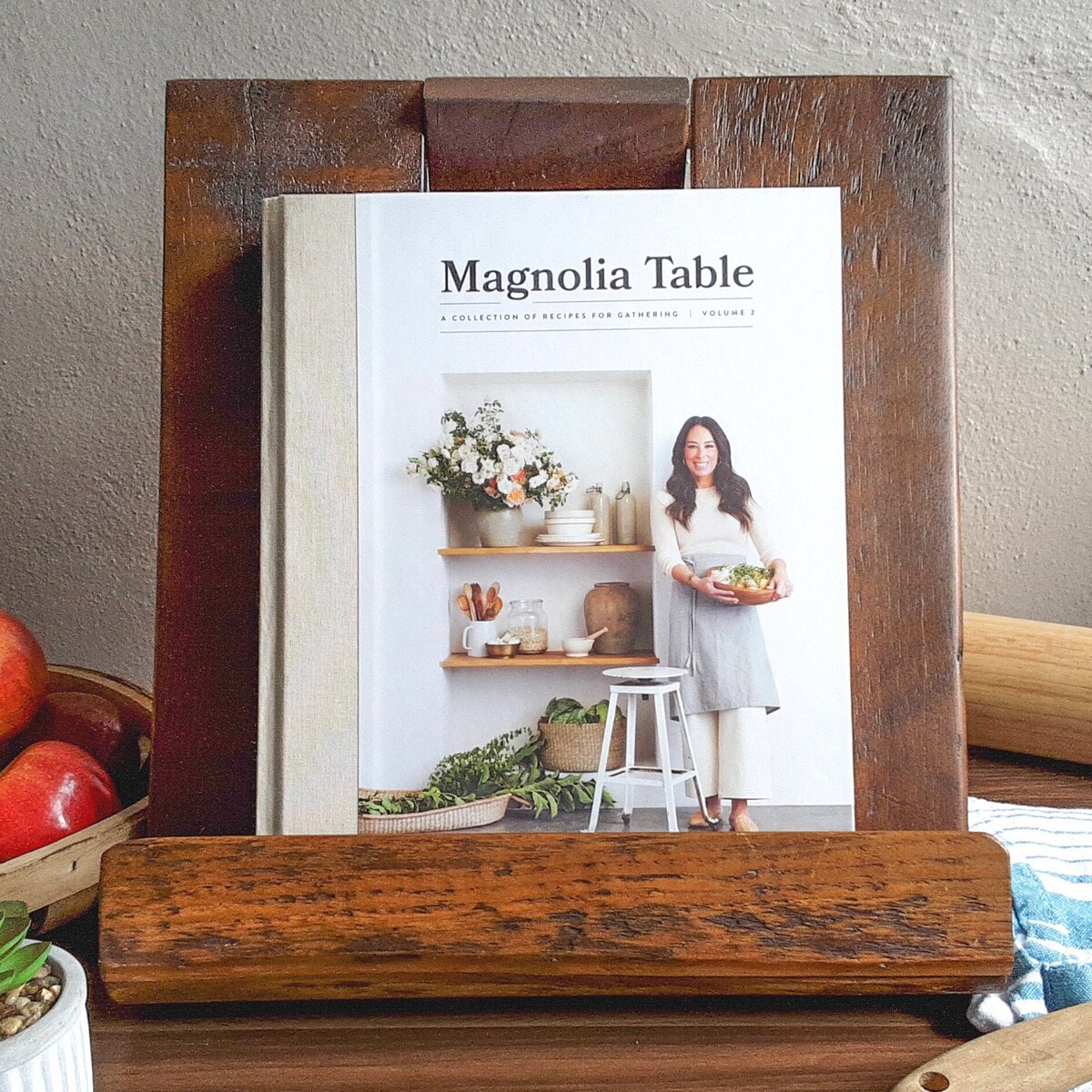 Reclaimed Wood Recipe Cookbook Stand Space Saving Folds Flat - Etsy