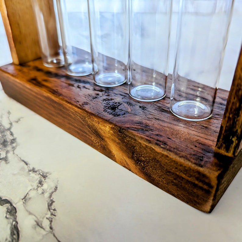 Reclaimed Wood Propagation Station: Test Tube Vase Plant Holder bild 6