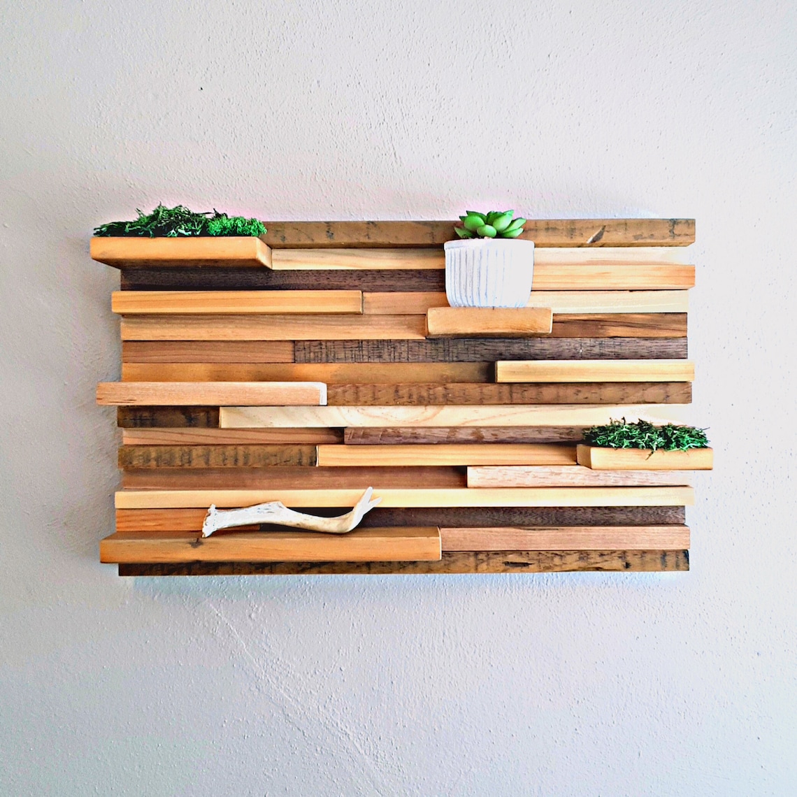Reclaimed Wood Shelf / Wall Decor / Wood Wall Art / EDC Shelf Etsy