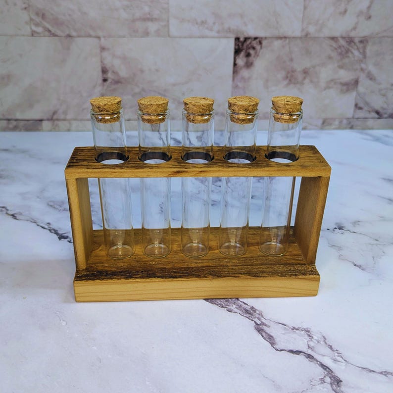 Reclaimed Wood Propagation Station: Test Tube Vase Plant Holder bild 8