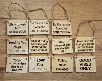 Inspiring hand engraved wooden signs