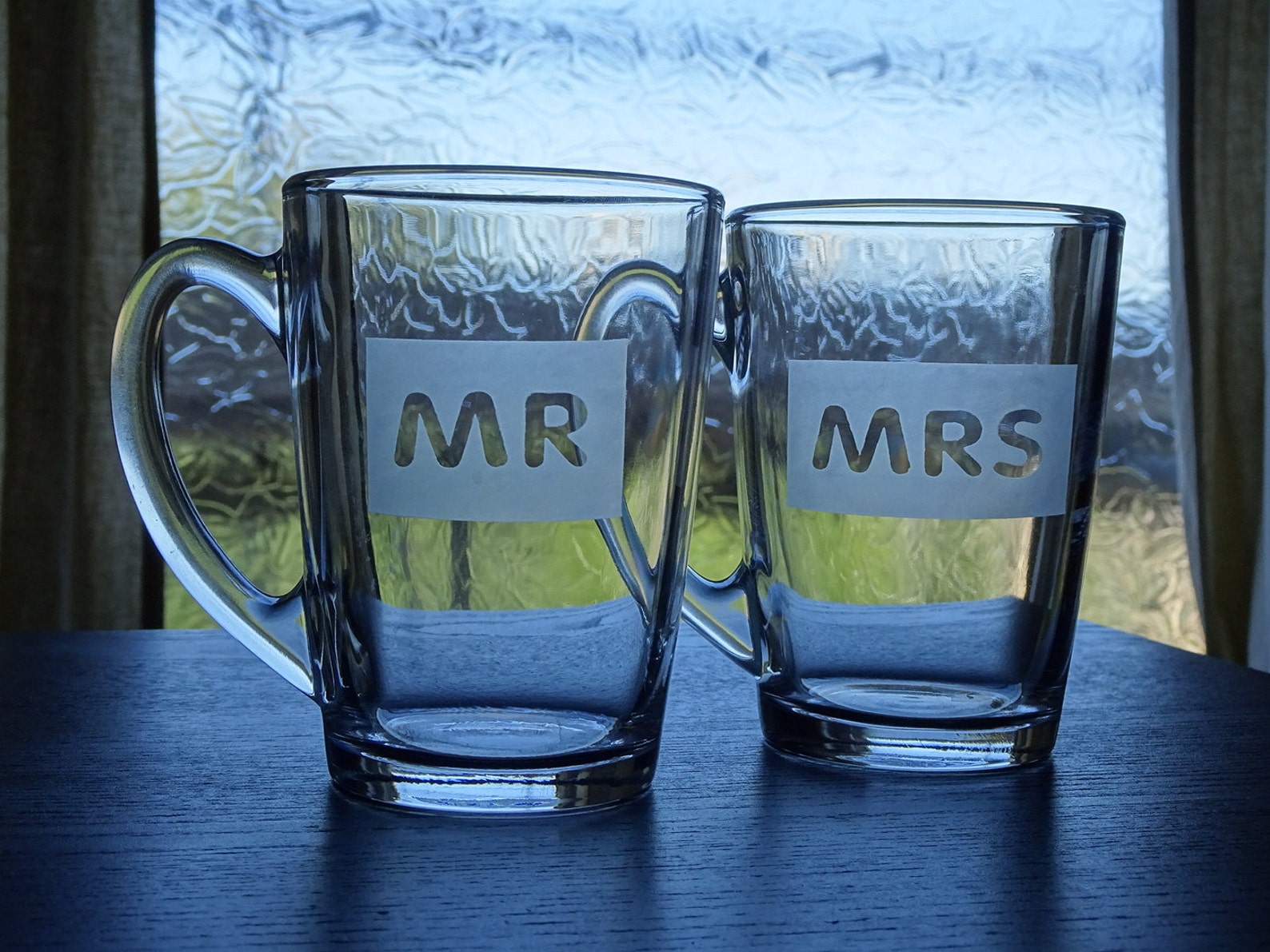Personalized etched glass mugs Etsy