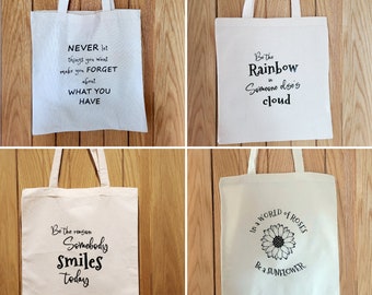 Personalised tote / cotton / shoulder shopping bag cream