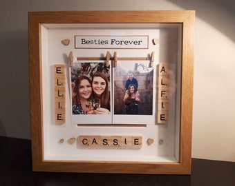 Handmade personalised scrabble photo frame for mother's day / mothers day