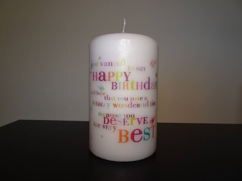 Happy Birthday candle Etsy