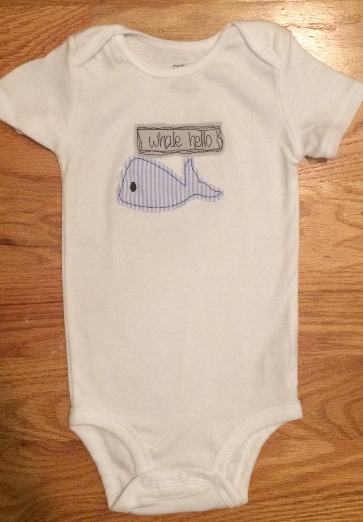 Whale Hello Shabby Chic Bodysuit - Etsy