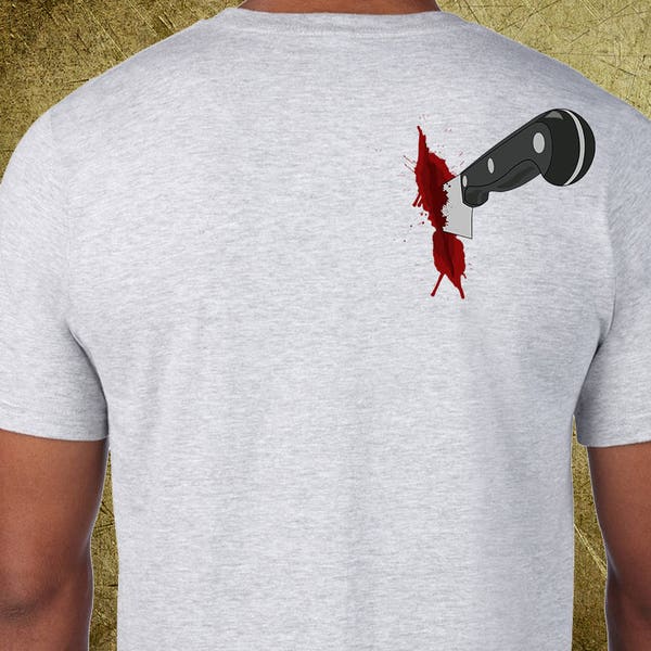 Knife Stab in Back Tee,high quality tee,buy gifts online,gift for him,halloween tees,halloween,cheap costume,funny halloween,trick or treat