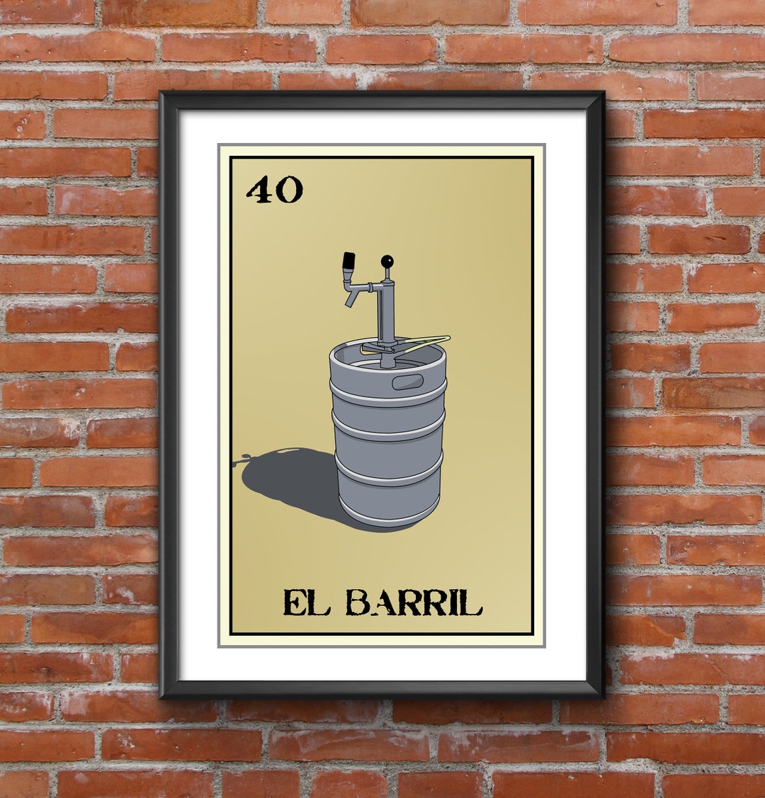El Barril-loteria 13x19 Art Print,loteria Art,loteria Print,wall Art ...