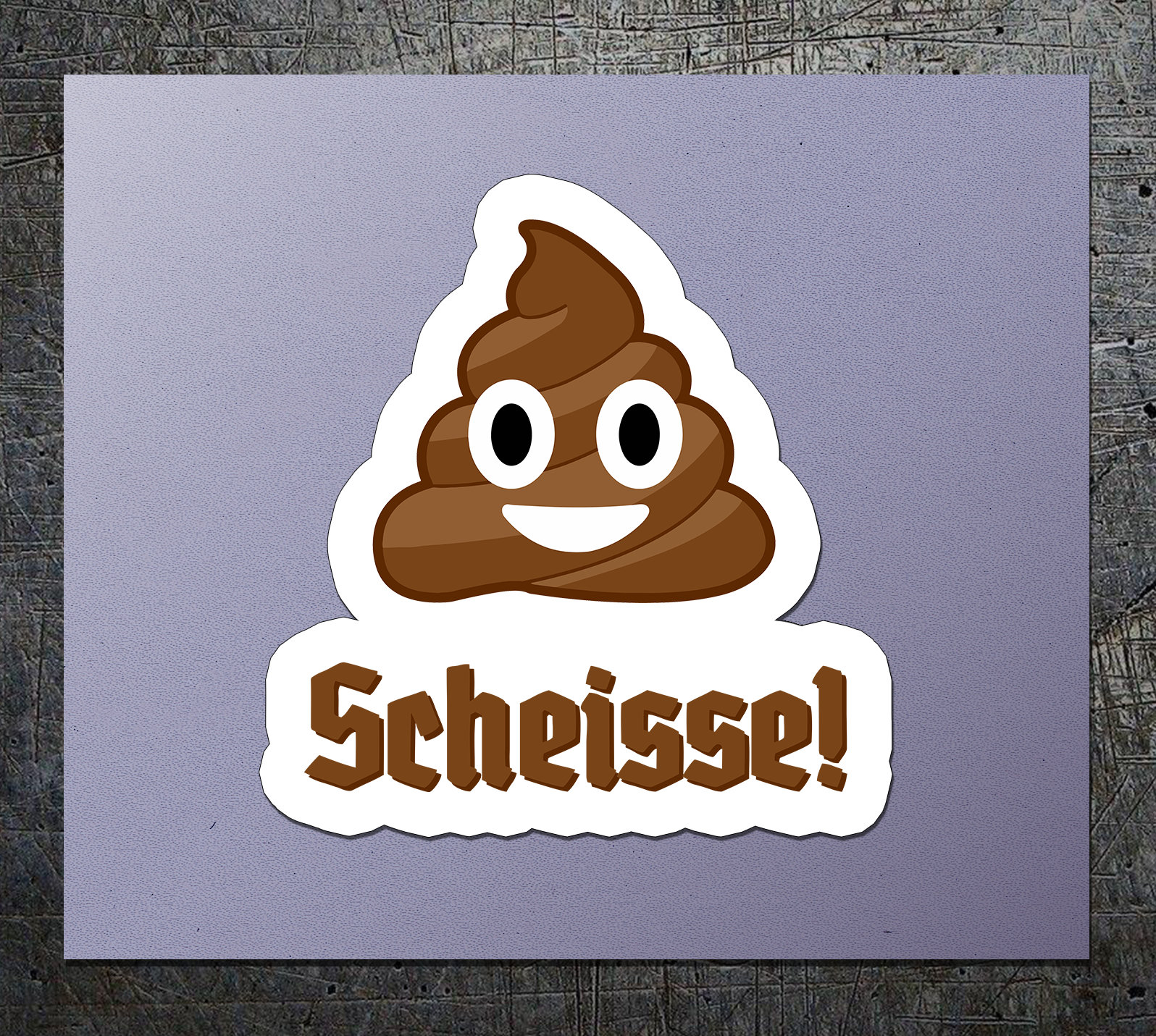 Scheisse! Vinyl Sticker - Vinyl, , free shipping, stickers,turd  emoji,exclamations, die cut stickers,pop culture