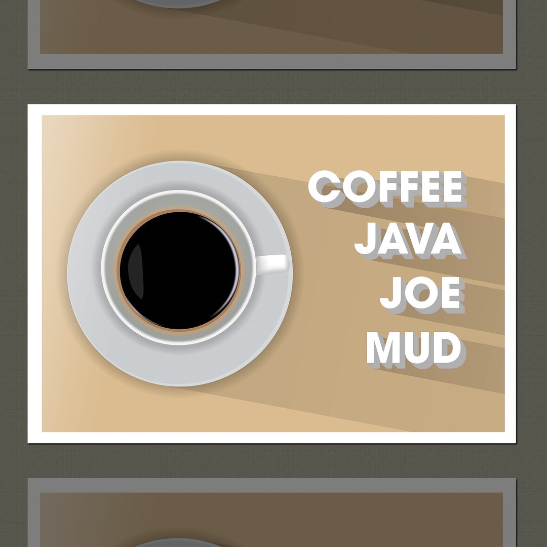 Java Poster Joe's Coffee Java Joe Mud 13x19 Art Printmatte Paperarchival - Etsy