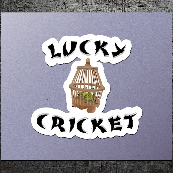 Lucky Cricket Vinyl Sticker - Vinyl, , free shipping, stickers,crickets,good luck charms, die cut stickers,pop culture