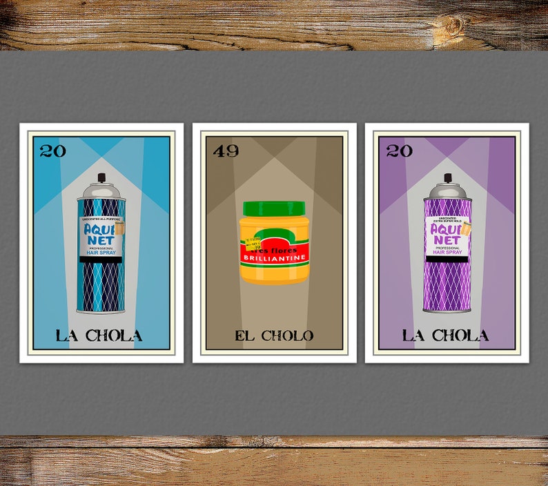 Cholo/chola Loteria 13x19 Art Print Set 3FREE DOMESTIC Etsy