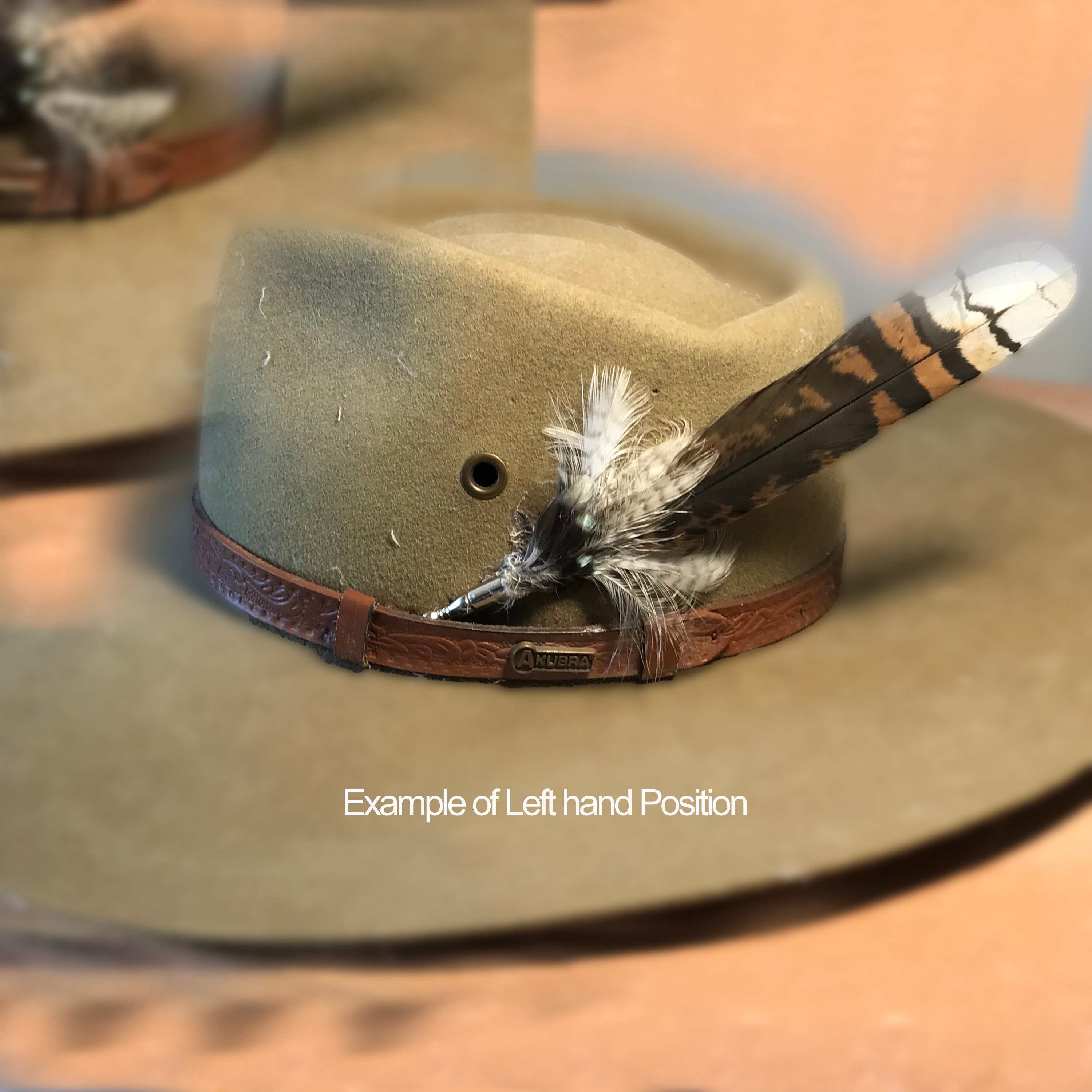 Cartridge feather shop hat pin