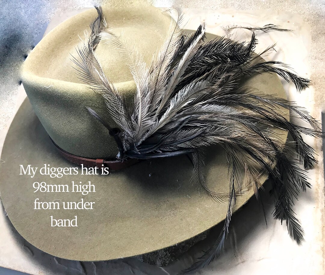 Made Ready to Go EMU Feathers anzac Kangaroo Emu HAT Etsy