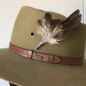 Laughing Kookaburra Wing Feathers Hat Pins/Brooch - Custom Made, Akubra