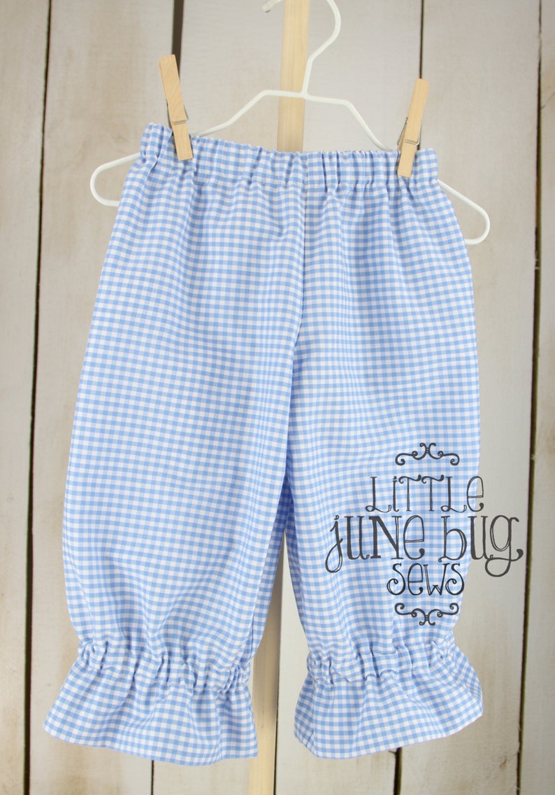 Little Girl/baby Gingham Ruffle Pants Gingham Pants Seasonal Etsy