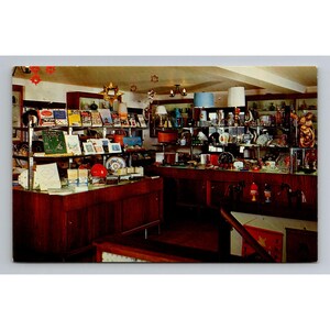 VTG Trapp Family Gift Shop & Coffee House Postkarte Stowe Vermont ungepostet 60er Jahre