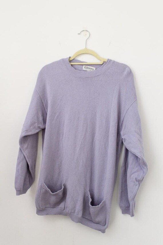 Vtg Kilkenny Lavender periwinkle Purple Wool Swea… - image 1