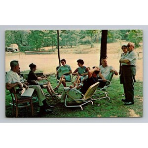 Carte postale vintage Greenwood Hills Bible Conferences & Camps écrite sans envoi