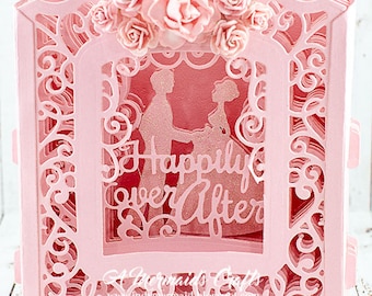 Happily Ever After Wedding / Anniversary Shadowbox Greeting card