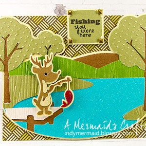 Handmade Fishing You Were Here Card