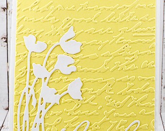 Handmade Embossed Thank You Greeting Card