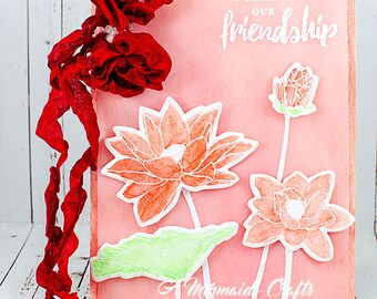 Watercolor Flowers Cherish our Friendship Greeting Card