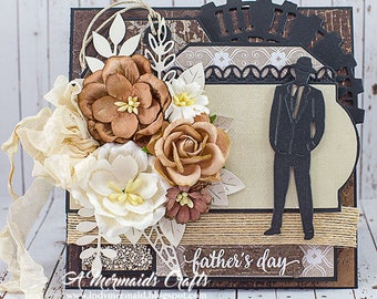 Shabby Chic Layered Father's Day Card