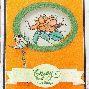 Sparkly Enjoy the Little Things Shaker Greeting Card