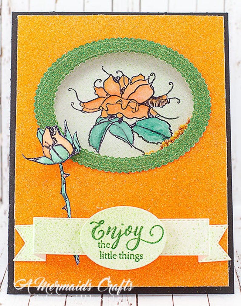 Sparkly Enjoy the Little Things Shaker Greeting Card