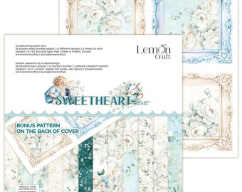 Pila de papel para álbumes de recortes Lemoncraft Sweetheart 8x8