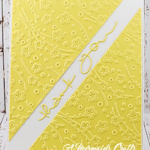Handmade Embossed Thank You Greeting Card