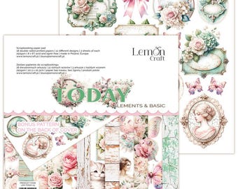 Pila de papel para álbum de recortes de 8 x 8 elementos de Lemoncraft Today