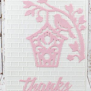 Handmade Embossed Thank You Greeting Card