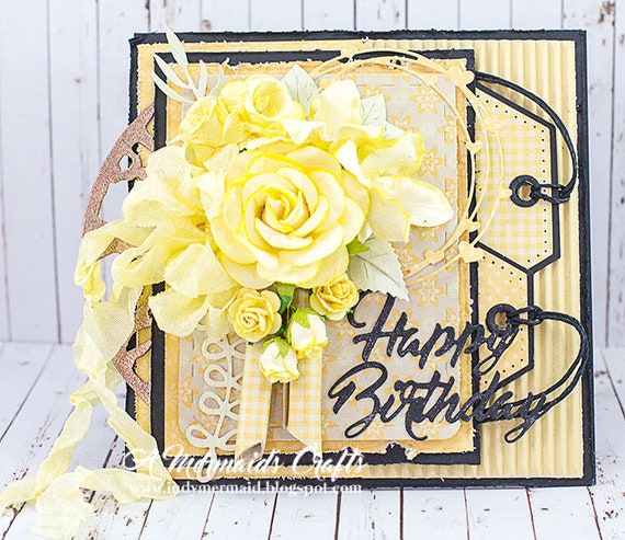 Shabby Chic Joyeux Anniversaire Carte Detaillee En Couches Etsy Shabby Chic Joyeux Anniversaire Carte Detaillee En Couches Etsy