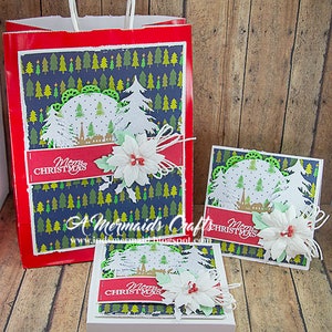 Christmas Gift Set Bag Box and Card Merry Christmas