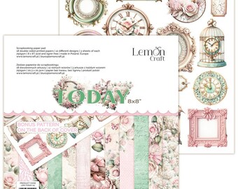 Pila de papel para álbumes de recortes Lemoncraft Today 8x8