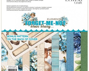 Lemoncraft Dear Diary No me olvides Elementos Pila de papel para álbumes de recortes de 8 x 8