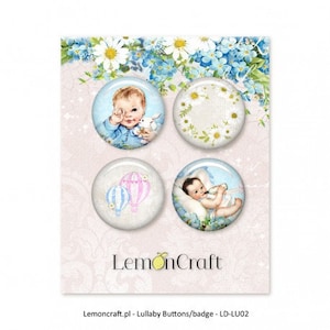 Lemoncraft Lullaby Set 2 Buttons / Badges