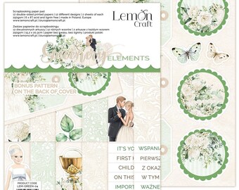 Lemoncraft Greenery Elements 6x8 Pila de papel para álbumes de recortes