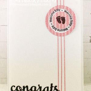 Handmade Welcome Baby Congrats Card