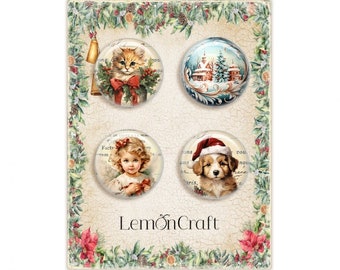 Lemoncraft Maravillosos Botones / Insignias de Navidad