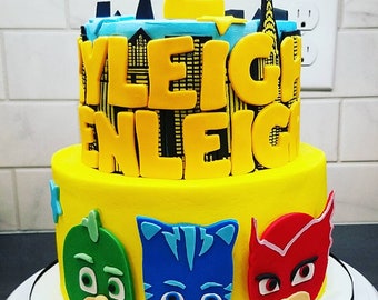 pj masks fondant etsy