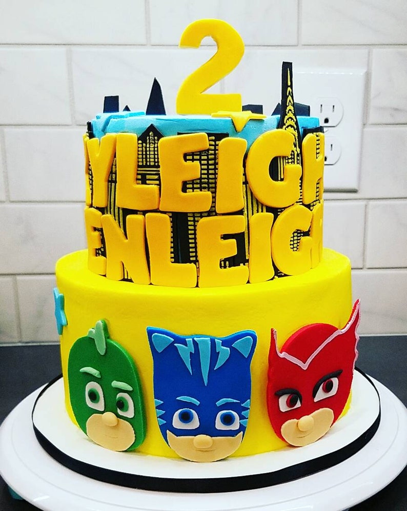 pj masks fondant toppers