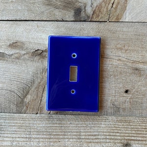 NEW  blue, solid royal blue color, light switch cover, single switch, double switch